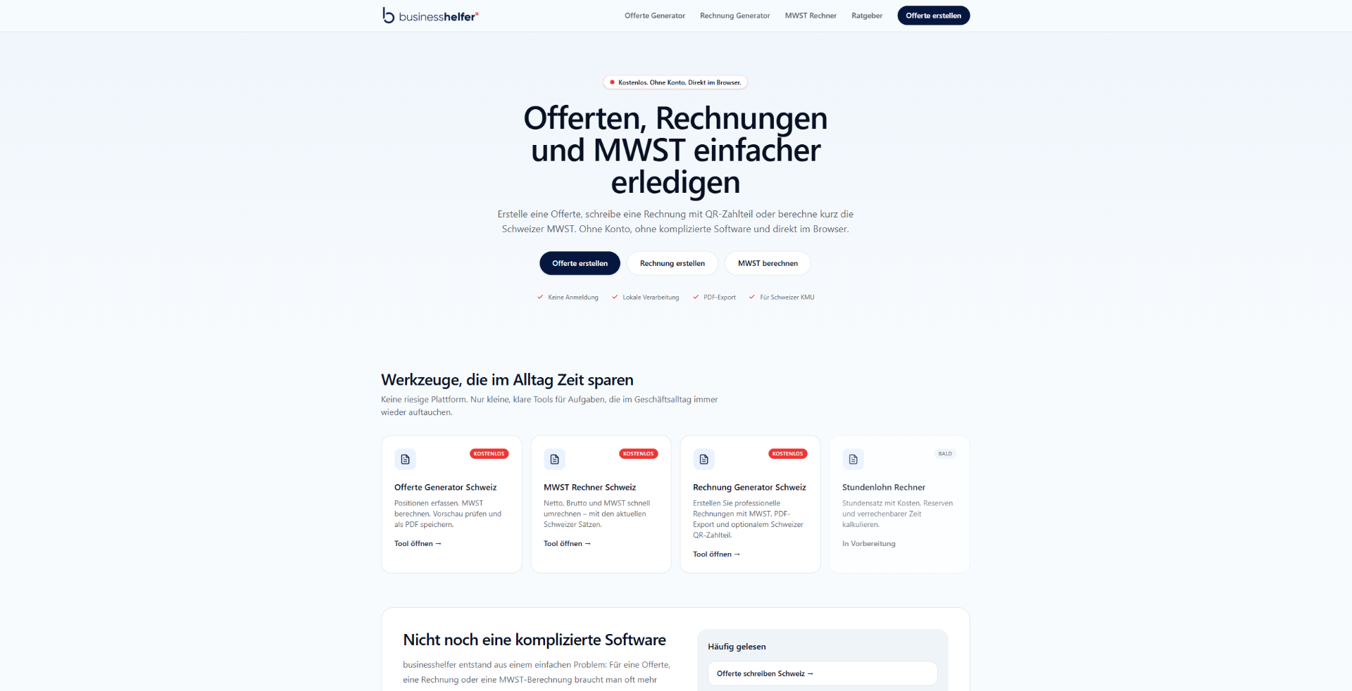 businesshelfer, Projekt von nurweb